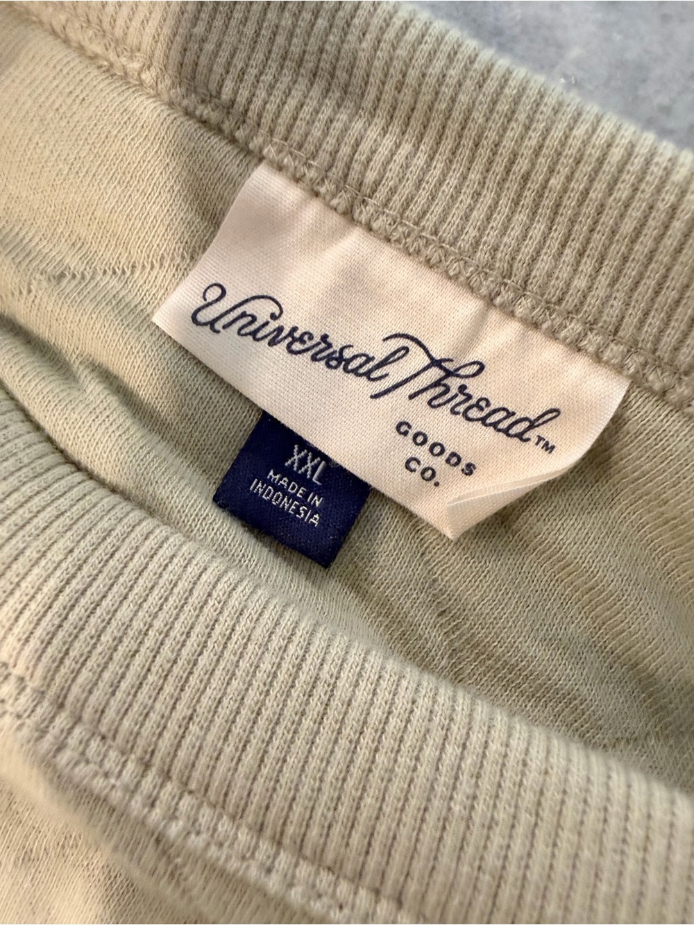 Universal Thread Size XXL Sage Quilted Pullover Sweatshirt Blue Floral Trim Soft - Picture 6 of 10